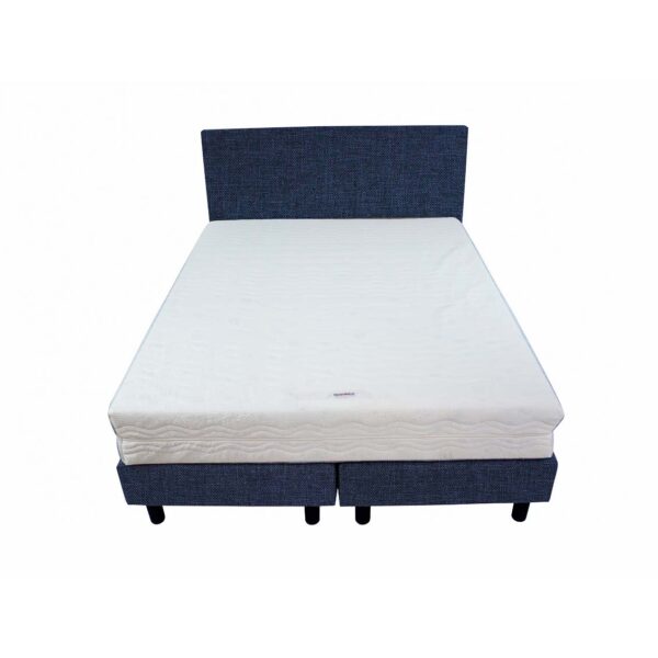 Bedworld Boxspring 120x210 - Medium - Linnenlook - Donker blauw (S80)