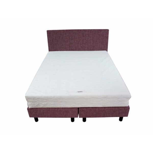 Bedworld Boxspring 120x220 - Medium - Linnenlook - Aubergine (S69)