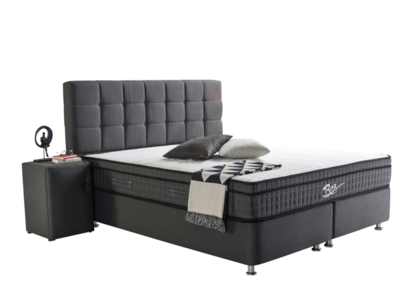 Bedworld Boxspring met Opbergruimte 180x200 cm  - Bed met Opbergruimte - Met Pocketvering Matras - Grijs