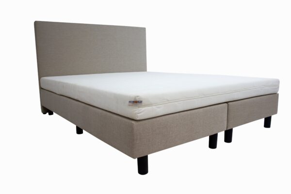 Bedworld Boxspring 140x200 incl. Matras - Bed - Koudschuim Matras - Hard Ligcomfort - Beige