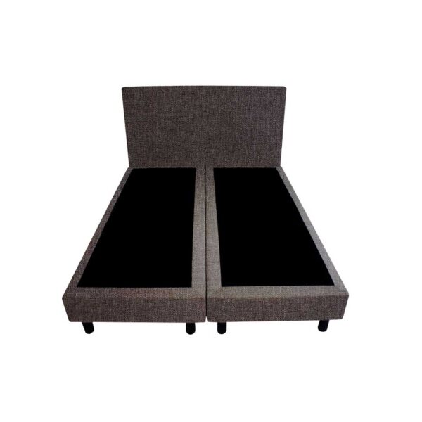 Bedworld Boxspring 120x220 - Linnenlook - Donker grijs (S05)