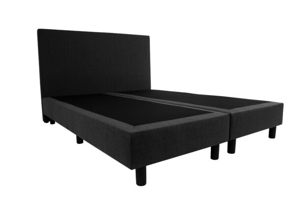 Bedworld Boxspring 140x200 cm - Tweepersoons Bed - Antraciet - Stevig Ligcomfort