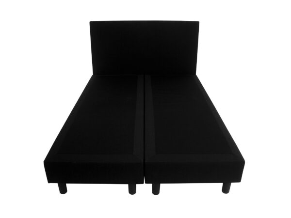 Bedworld Boxspring 180x200 cm zonder Matras - 2 Persoons Bed - Massieve Box met Luxe Hoofdbord - Zwart