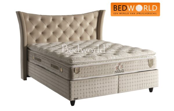 Bedworld Boxspring met Opbergruimte 180x200 cm  - Bed met Opbergruimte - Met Matras - Suede Stof