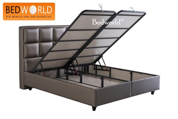 Bedworld Boxspring met Opbergruimte 180x200 cm  - Bed met Opbergruimte - Met Micropocket Koudschuim Matras