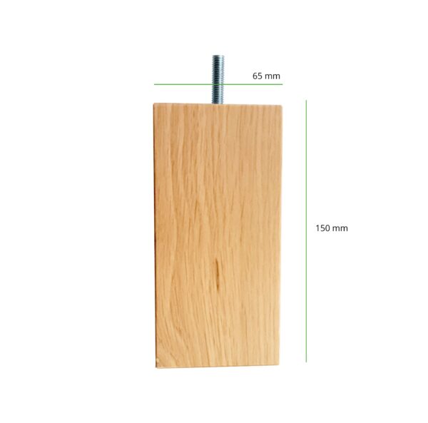 Bedworld Boxspring Blok Poten -  15 cm - Eiken