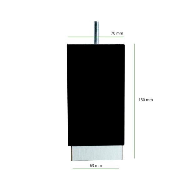 Bedworld Boxspring Blok Poten - Staal - 15 cm - Zwart