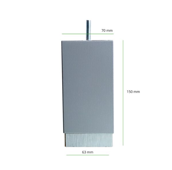 Bedworld Boxspring Blok Poten - Staal - 15 cm - Zilver