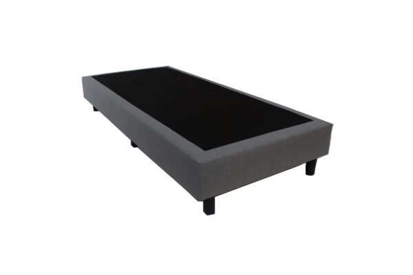 Bedworld Boxspring 90x200 zonder Matras - 1 Persoons Bed - Bonellvering Box - Grijs