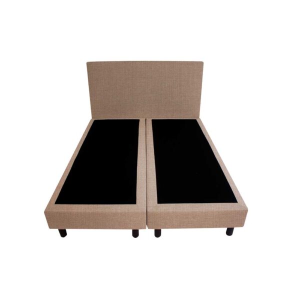 Bedworld Boxspring 120x220 - Linnenlook - Donker beige (S17)