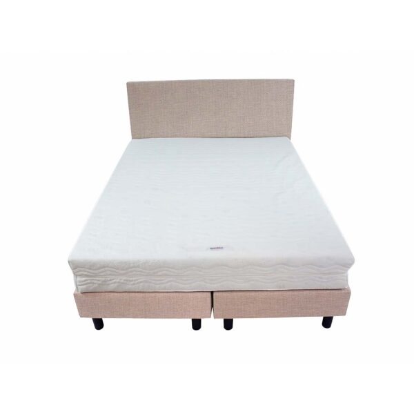 Bedworld Boxspring 120x220 - Medium - Linnenlook - Zilvergrijs (S84)