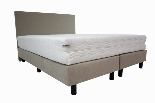 Bedworld Boxspring Hotel 160x200 cm met Matras - Bed - Medium Ligcomfort - Creme / Beige