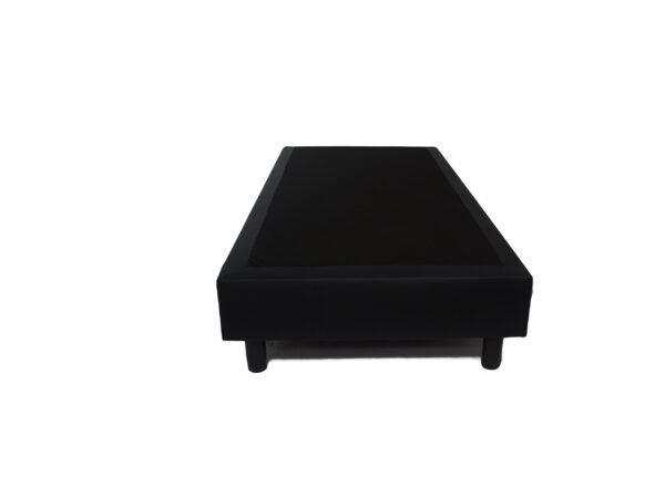 Bedworld Boxspring 90x210 zonder Matras - 1 Persoons Bed - Massieve Box - Zwart