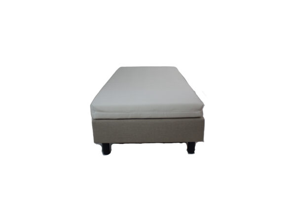 Bedworld Boxspring 90x220 cm met Matras - Pocketvering Matras - Gestoffeerd - Massieve Box - Beige